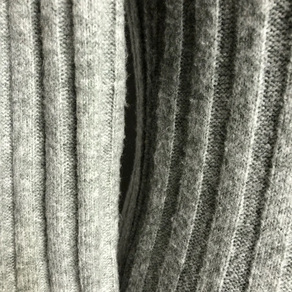 Abercrombie Fitch gray ribbed sweater knit side slit maxi dress size Medium NWT